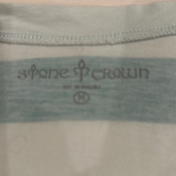Stone Crown Long Sleeve, blue striped t-shirt, Size Medium. - Picture 4 of 5